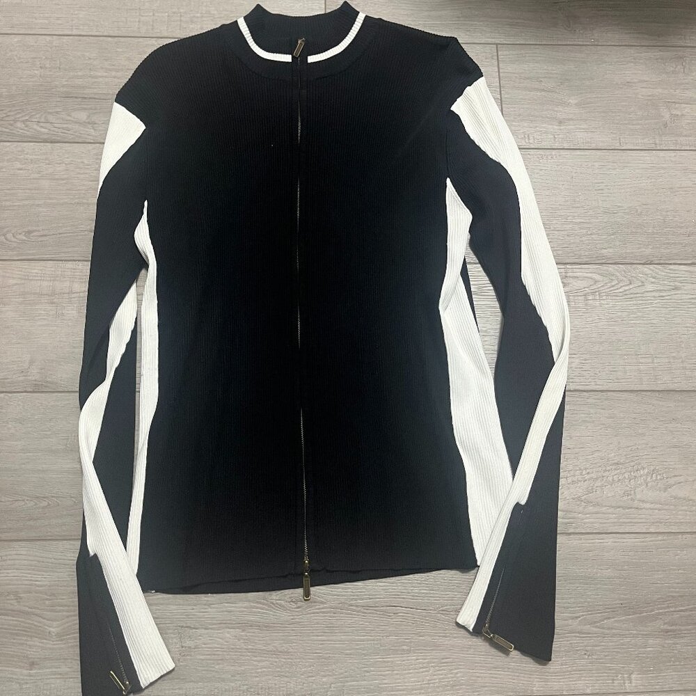 America Full Zipper Pullover Size Small Size S Black/White